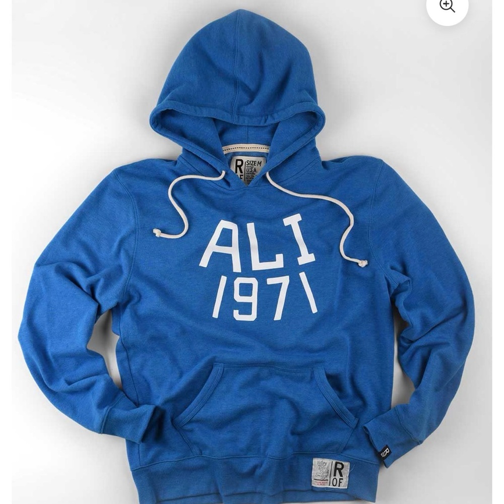 Roots of Fight Blue 'ALI 1971 Hooded Sweatshirt - Casual Men's Hoodie NWT